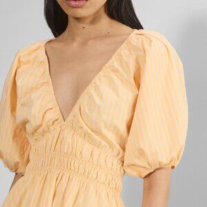Aritzia Wilfred Mason Poplin Yellow Dress